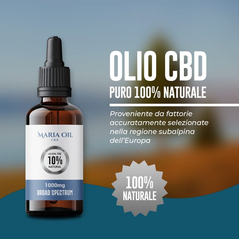 olio CBD 10% broad spectrum naturale