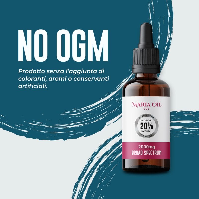 olio CBD 20% broad spectrum no ogm